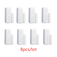 3/5/8pcs/lots WiFi 433mhz While Wireless Smart Open Window Door Sensor to Detect Door Home Alarm App Notification Alerts