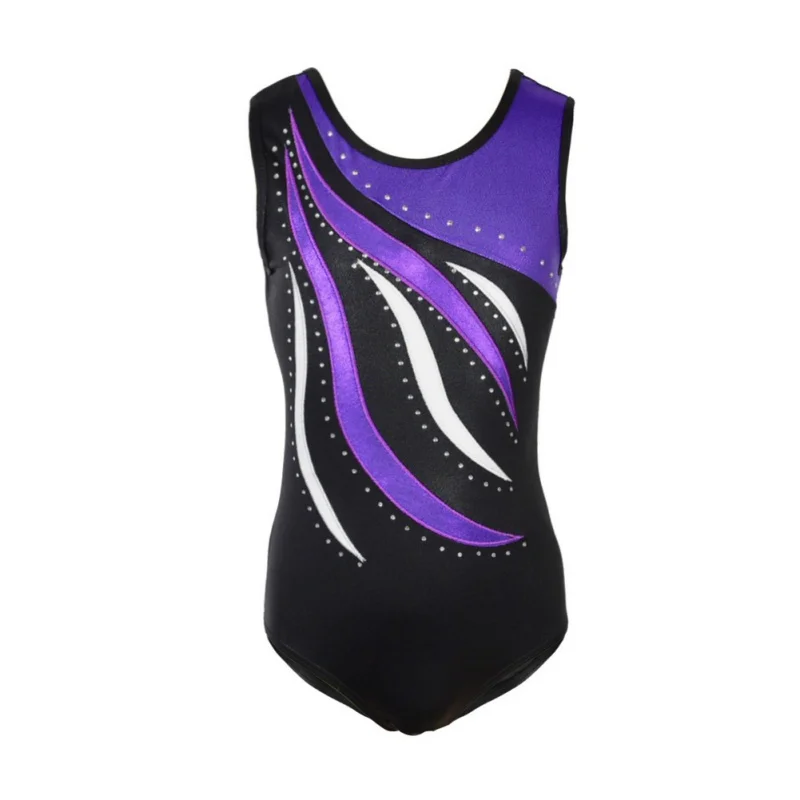 New Arrivel Leotards Gymnastics Acrobatics Kids Dance Wear Girl One-Piece Sleeveless Ballet Athletic Dance Dress