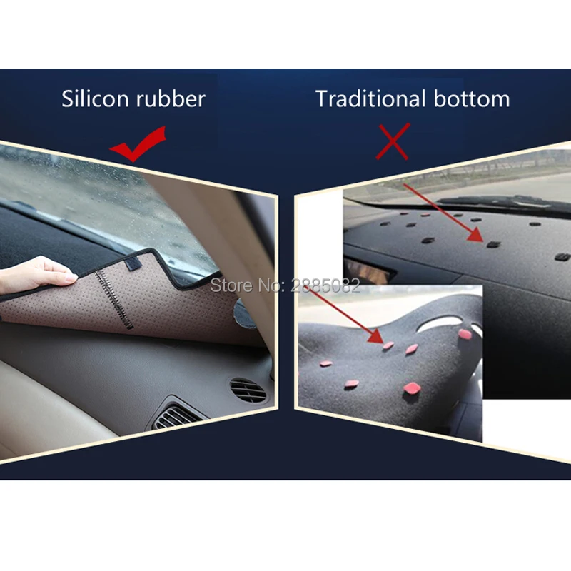 APPDEECar Dashboard Cover Dash Mat For Ford Focus 2 MK2 2005 2006 2007 2008 2009 2010 2011 Non-slip Carpet Dashmat Sun Cover Pad