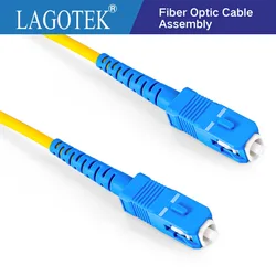 Parche de fibra de PVC de modo único, Cable de puente de fibra óptica FTTH 2,0, SC UPC a SC UPC Simplex de 3,0mm y 9/125mm, 10 unidades