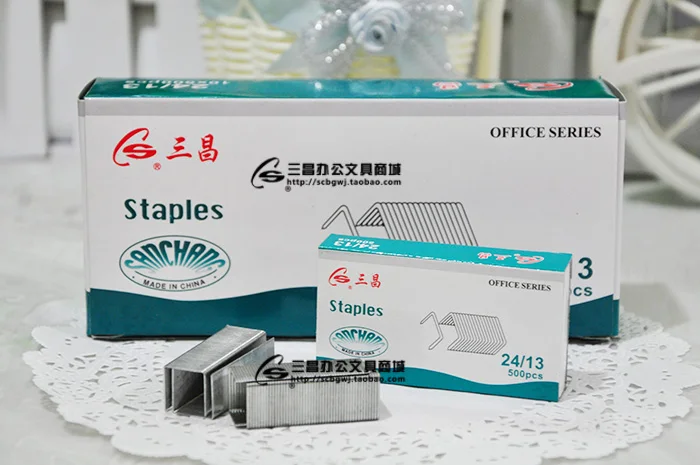 standard size 24/13 metal heavy duty staple silver color 24/13 staples