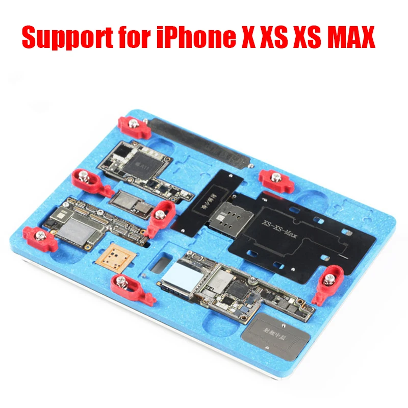 High Temperature Resistance PCB Holder Fixture Work Station for iPhone X XS XS MAX Motherboard Planting Tin With BGA Stencil