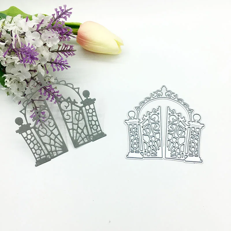 Julyarts Arch Gate Die Metal Cutting Die For DIY Scrapbooking Stencil Die Paper Embossing Card Making Craft Die Cut Troqueles