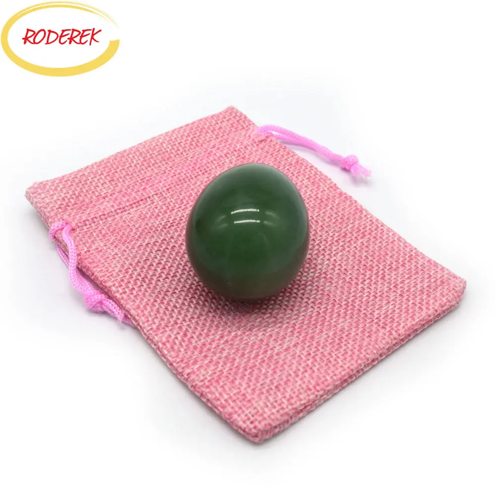 Big Jade Egg For Kegel Exercise Natural Jade Stone Yoni Eggs Pelvic Floor Muscle Massage For Health Care