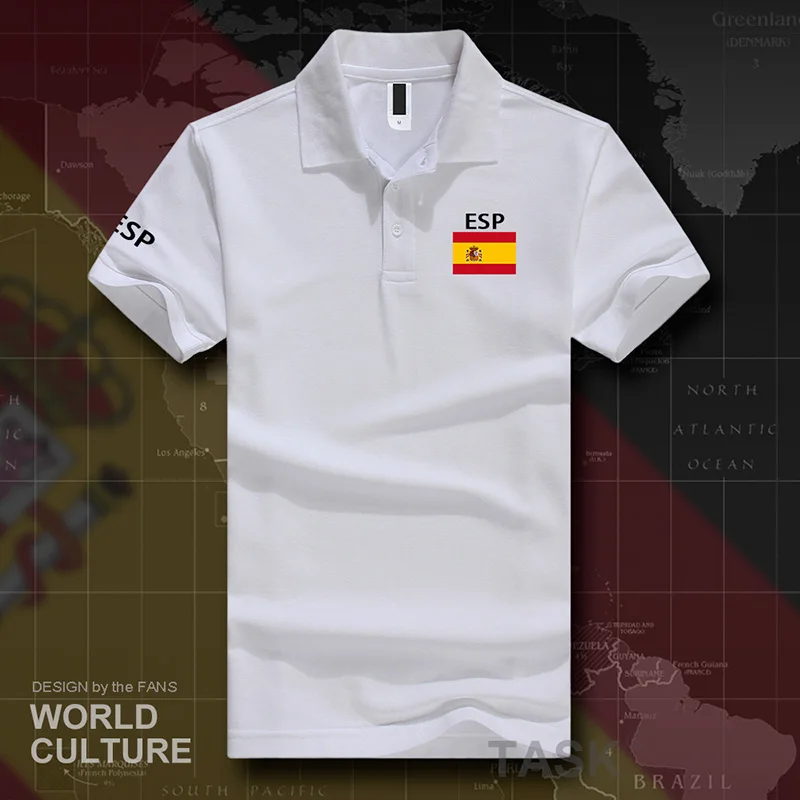 Kingdom of Spain Espana polo shirts men short sleeve white brands printed for country 2017 cotton nation ESP Spanish Spaniard