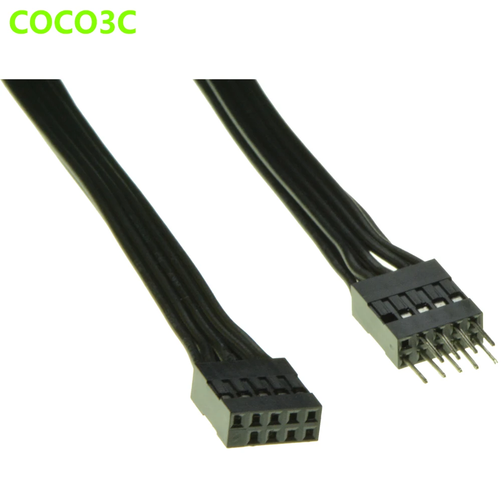 Motherboard 9 Pin USB header extension cable 10Pin USB Male to Female data transfer cable 24AWG 50cm