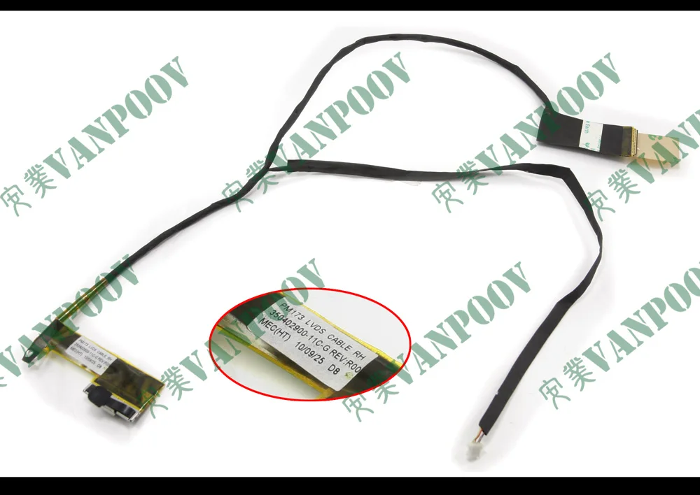 Cabo flex de vídeo lcd, tela led lvds para hp pavilion g72 g72t cq72 350402900-11c-g 2006-001 612103 "pm173