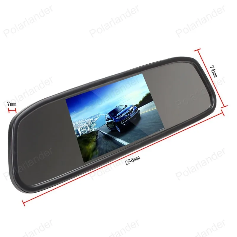 4.3 inch TFT-LCD display screen monitor kit and reversing parking night vision for car parking rear view camera