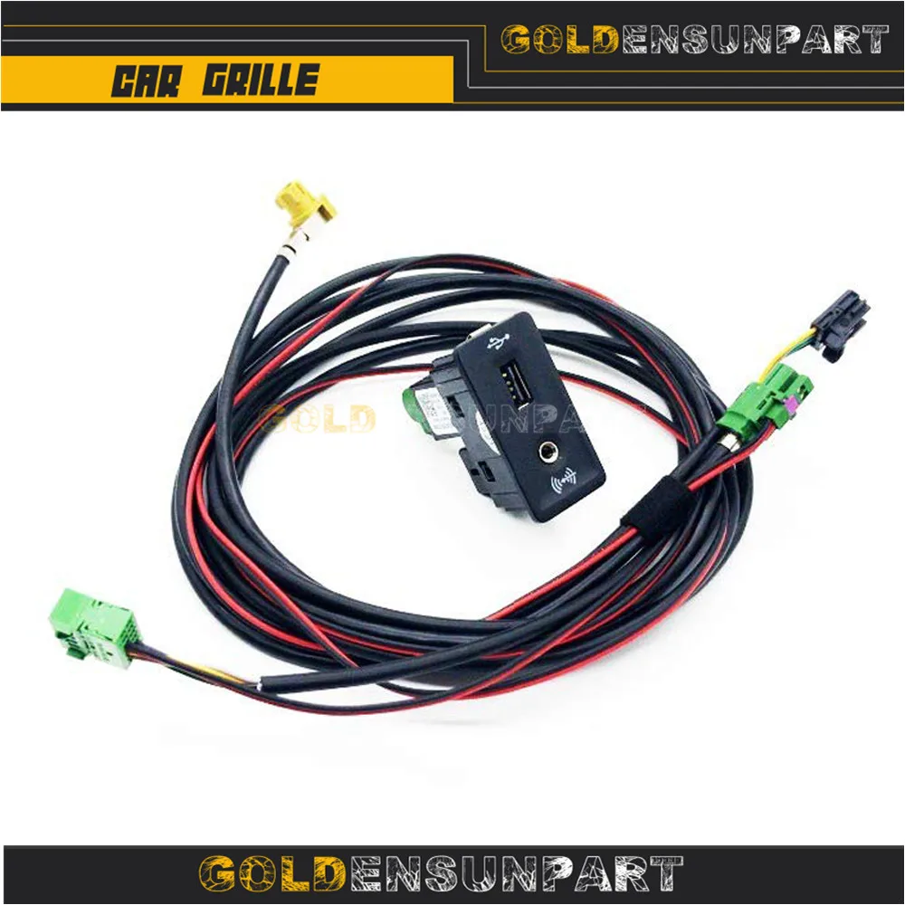 

CarPlay MDI USB Aux AMI Install Plug Socket Harness Fit For golf 7 mk7 5G0 035 222 E 5G0035222E