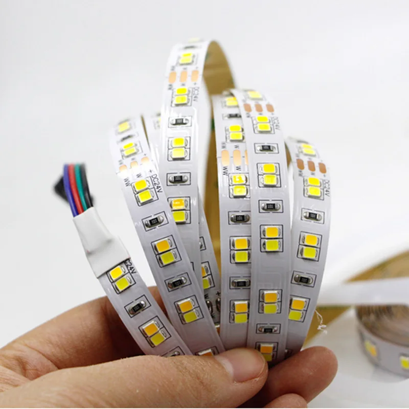 DC24V Dual Color SMD2835 w/wwcct Dimmable LED Strip Light Adjustable Flexible LED Ribbon Interior lighting decoration