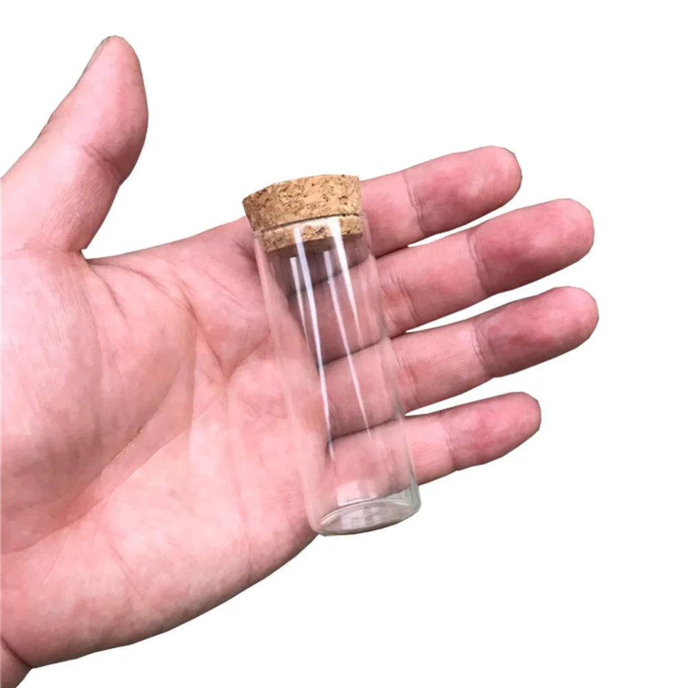 

Empty Glass Bottles with Corks Clear Seal Vial Jars Containers for Food Liquid Perfume Storage 15ml 20ml 25ml Bottles 24pcs