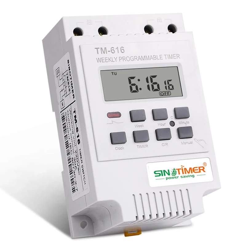 SINOTIMER 30AMP Control Load 7 Days Programmable Digital TIME SWITCH Relay Timer Control 220V Din Rail Mount