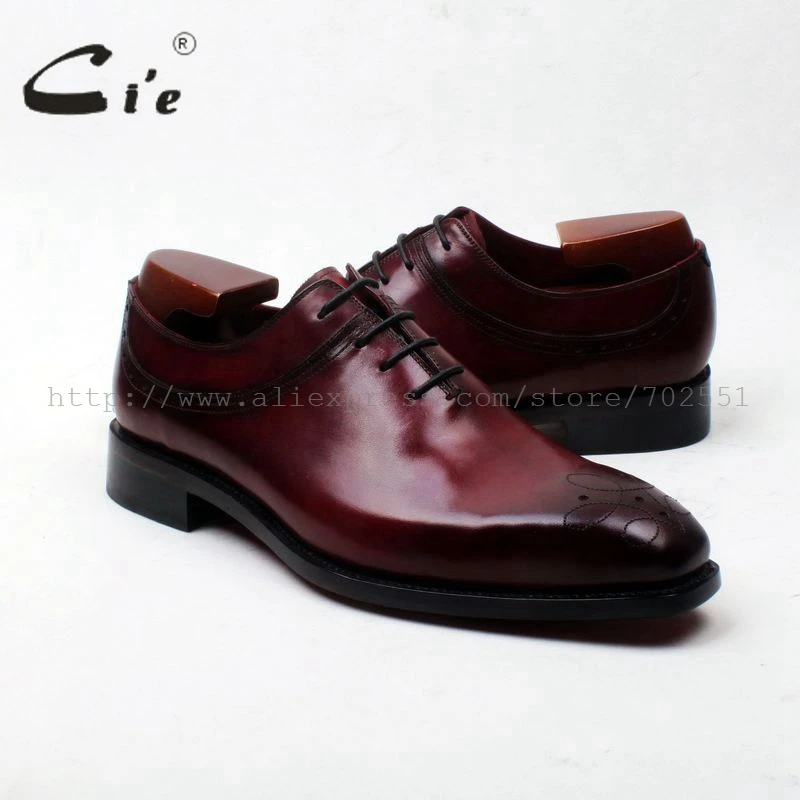 cie Free Shipping Bespoke Custom Handmade Calf Leather Patina Men\'s Dress/classic /casual Oxford Leather Outsole Shoe NO.ox593