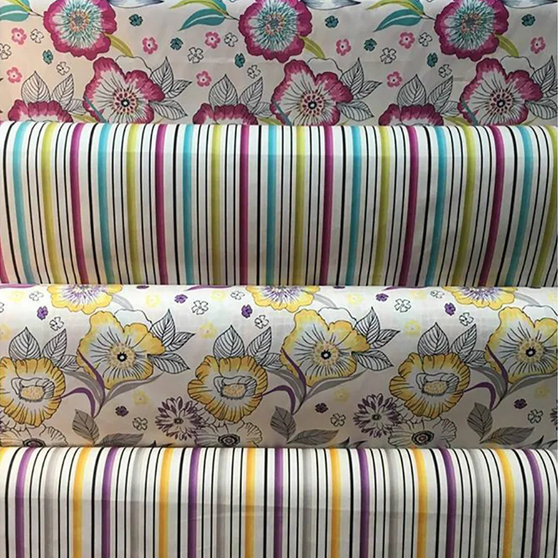 HLQON Printed Cotton Linen Fabric For DIY Quilting & Sewing Sofa,Cushion Material Curtain,Bag,patchwork Table Cloth