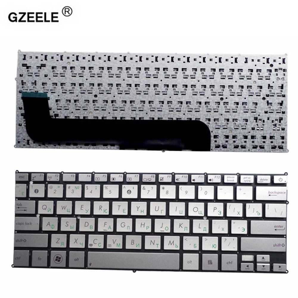 

GZEELE New russian Keyboard RU for ASUS UX21E UX21 laptop Silver Keyboards replace notebook RU