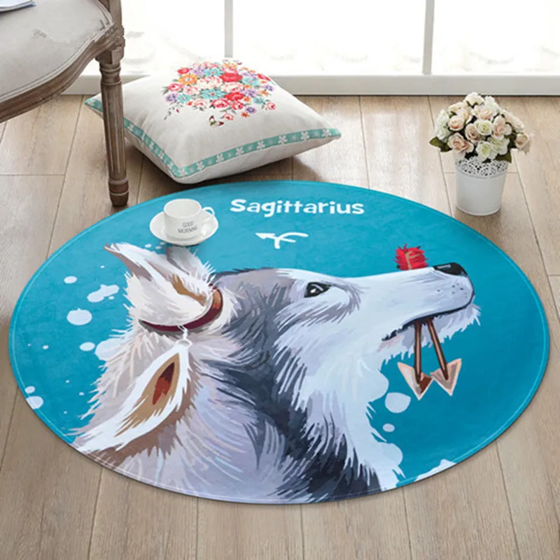 Cartoon Round Rug Kids Room computer chair Mat For Living room Big Area Rugs Bedroom Carpet For Bathroom Home Decorate Carpets