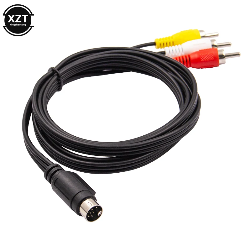 1.5M Retro-bit AV RCA Audio Video Cable For Sega Genesis 2 3 II III Connection Cord 3RCA to 9 pin Gold Plated Game Cab
