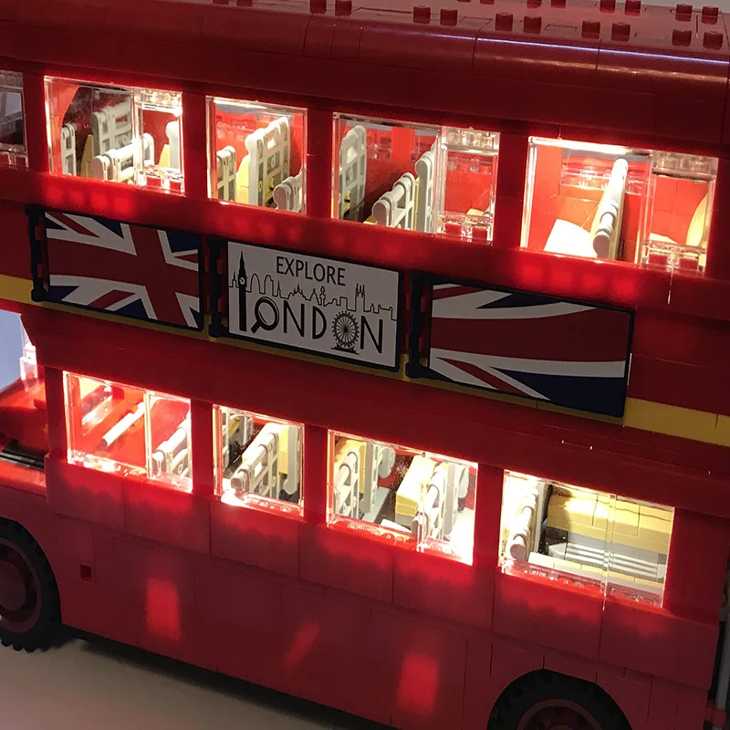 Led Light Set For Lego technic 10258  London bus bricks set Compatible 21045 Blocks Toys technic London buses Lighting Set