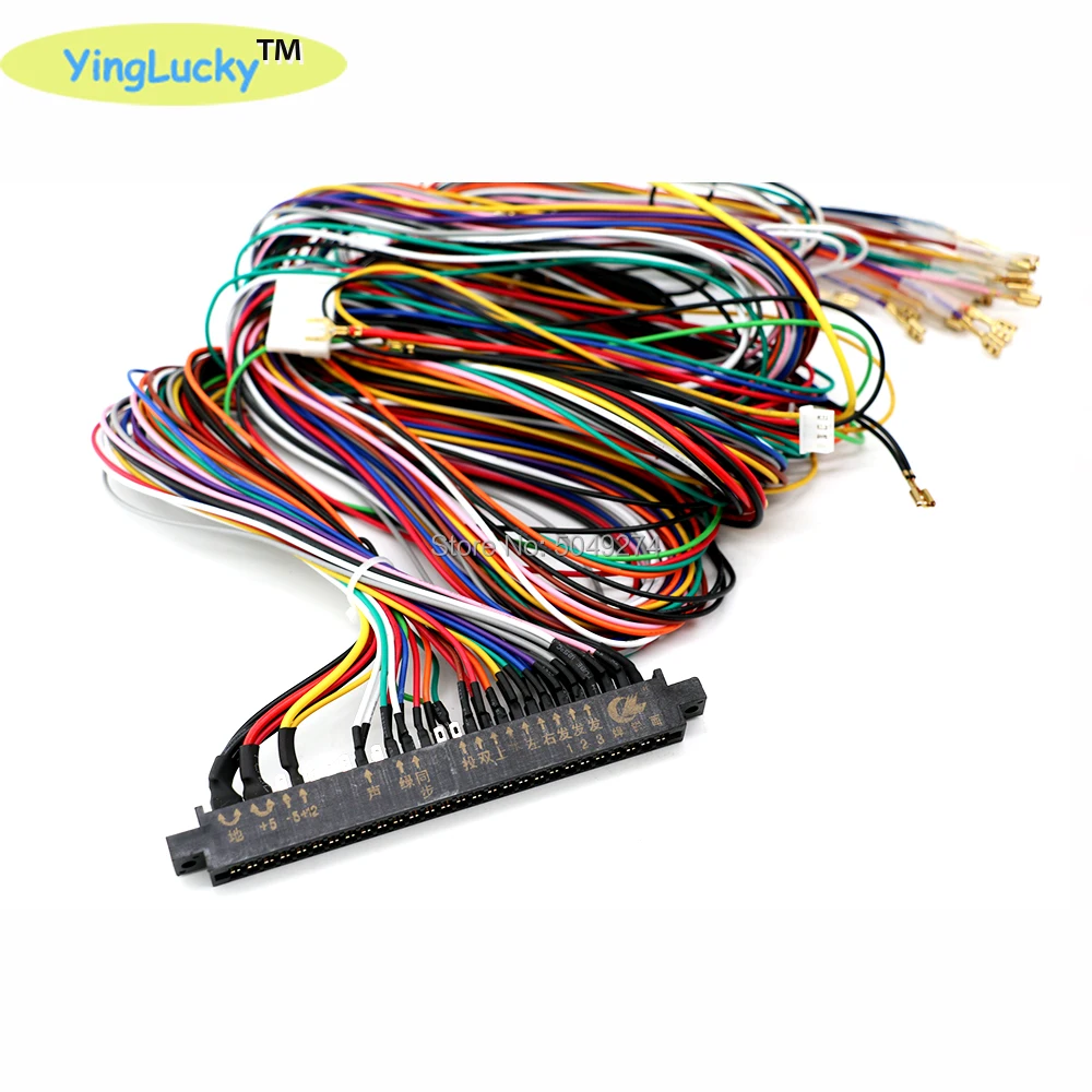 

Jamma Harness with 5, 6 action button wires/Jamma 28 pin with 5,6 buttons wires for arcade game machine/Pando box