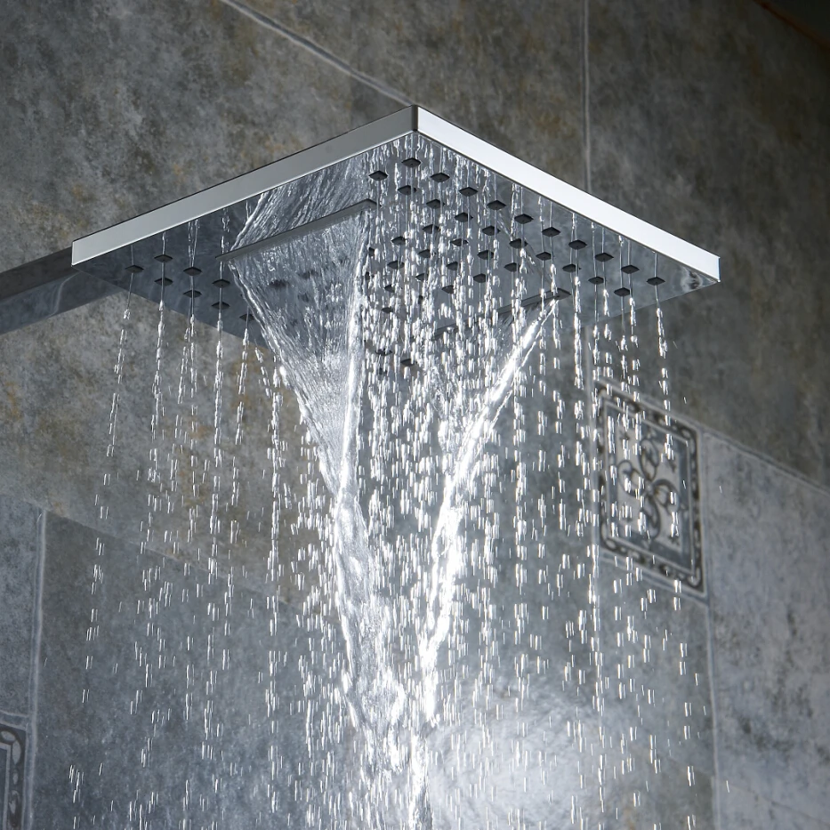 BECOLA Bathroom shower nozzle pressure Rain type shower head Waterfall type shower head