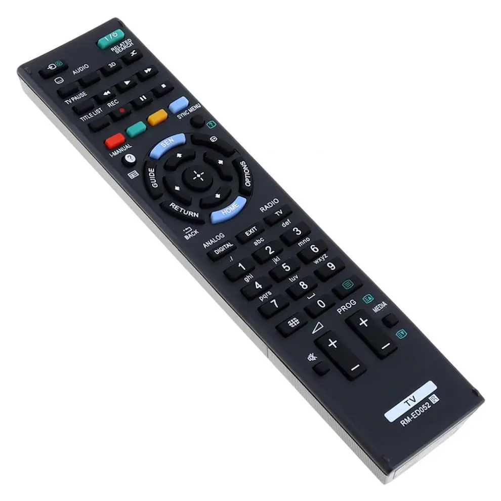 TV Remote Control Dukungan 2 X Baterai AAA dengan Jarak Transmisi Yang Panjang Cocok untuk Sony RM-ED052 ED050 ED053 ED060 ED046