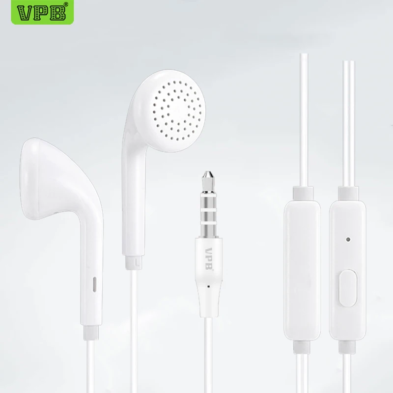 VPB S16 Sport Wired Super Bass 3.5mm Crack Earphone Earbud with Microphone Hands Free for Samsung