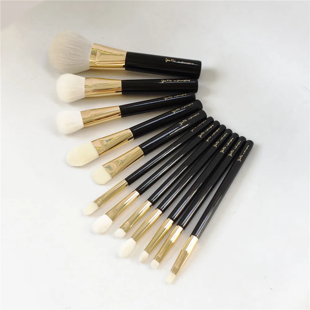 yani TF-SERIES Makeup 12-Brushes Complete Set Luxury Bronzer Cheek Cream Foundation Eyeshadow Concealer Lip Cosmetic Brush Tools