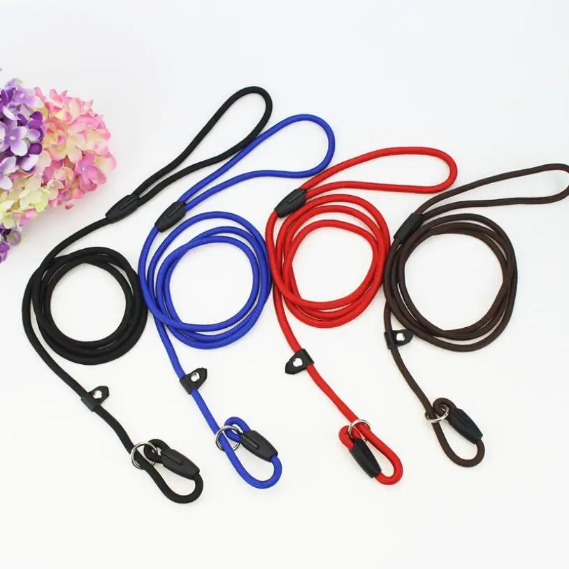 1.4M Walking Dog Leash Small and Medium Dog Round Nylon Rope leashes Dog Chain Golden retrievers huskies Traction Belt Lock