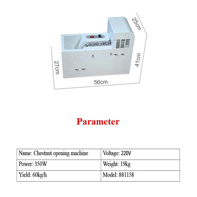 Máquina comercial de corte de castanhas máquina de abertura de artigo único cortador de castanhas máquina de processamento