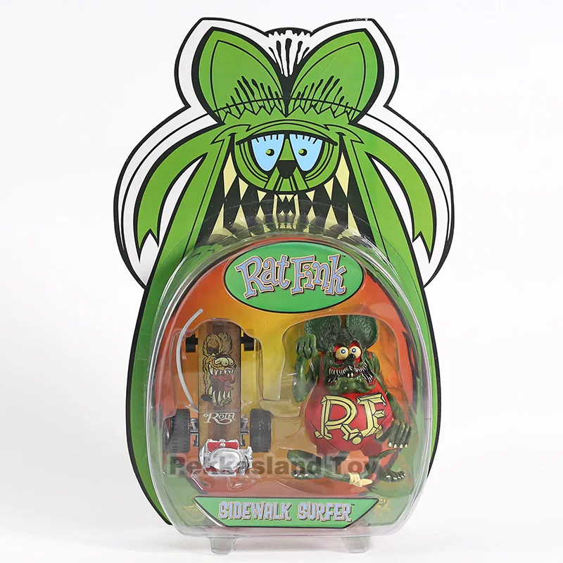 Marciapiede Surfer Skateboard Rat Fink Ed Big Daddy Roth Action Figure modello da collezione giocattolo