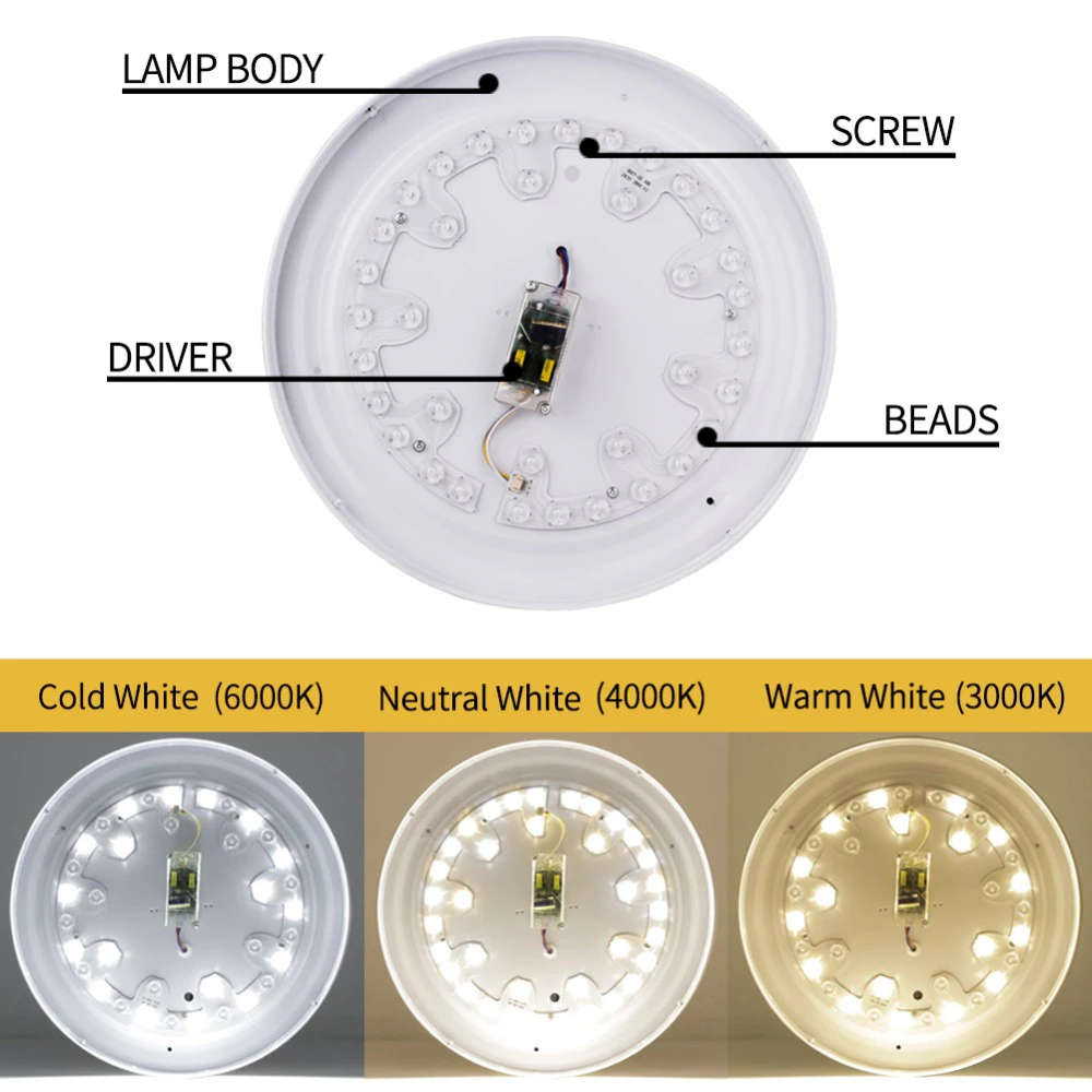 LED Ceiling Lights Modern Lighting Fixture Surface Mounted 110V 220V Remote Control Lamp Living Room Bedroom Kitchen