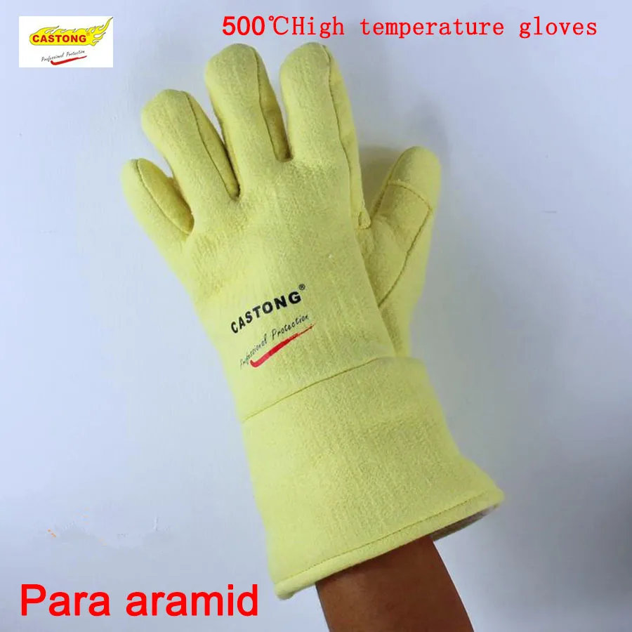 CASTONG 500 degrees high temperature gloves Aramid Flame retardant Insulation safety glove super fire gloves