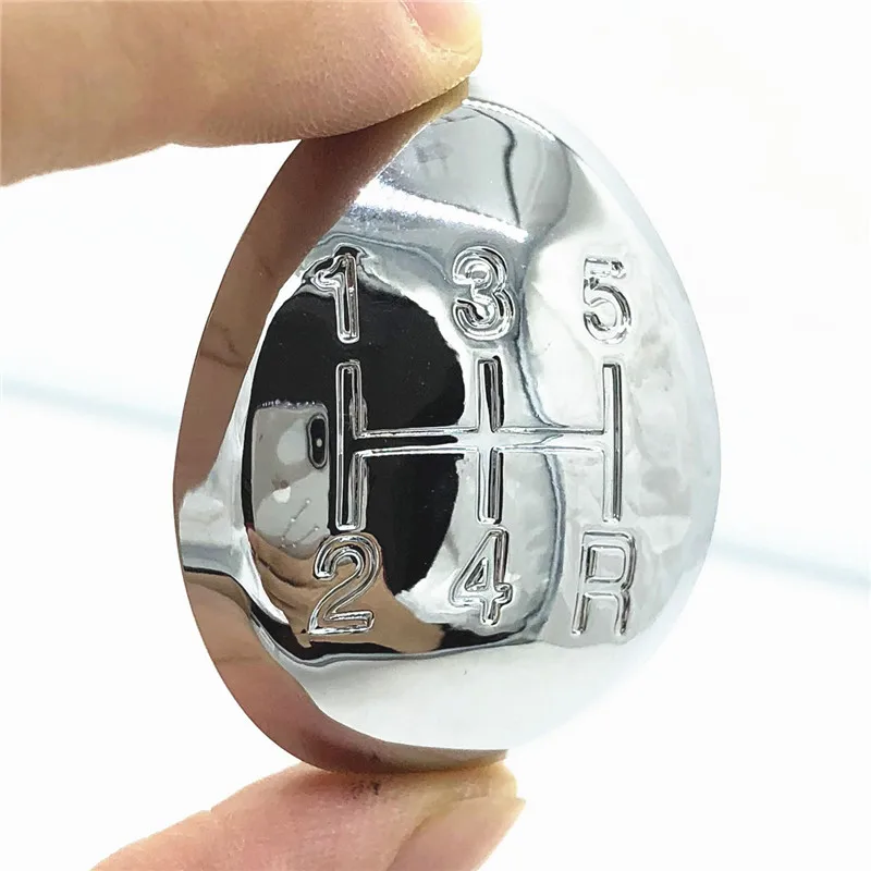 Chrome Car Styling Gear Stick Shift Knob Cap Emblem Badge Cover For Mazda 3 5 6 XEDOS CA Premacy 323 626 GE Premacy CP MPV LW