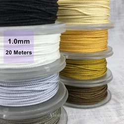Nylon Cord 1mm 60Feet Braided Silk Thread For Jewelry Making Tassels Macrame Rattail Thread DIY String Strap Beading Bracelets