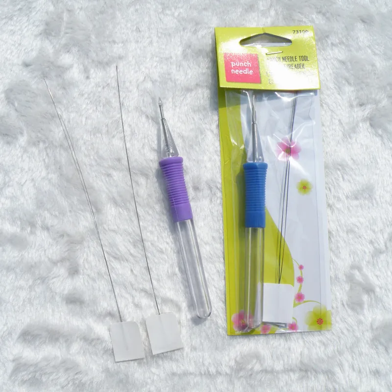 DONYAMY 1Set Plastic and Steel Embroidery Felting Punch Needle Tool And Threader For Beginner Sewing