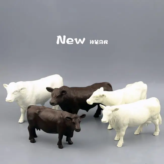 

white mold for DIY model doll cow doll pvc figure 5pcs/set