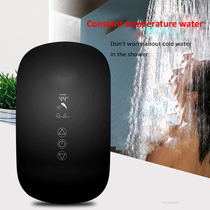 6100W termostato intelligente scaldabagno elettrico ultrasottile doccia domestica sospesa senza acqua attrezzo da bagno a riscaldamento rapido 220V 1pc