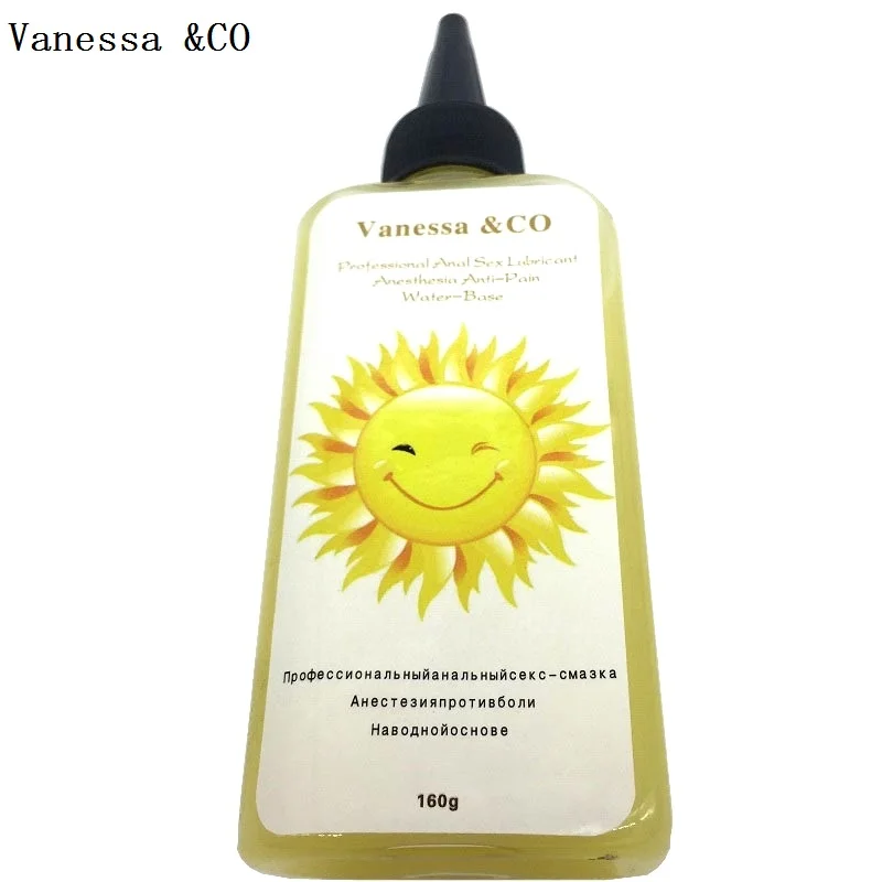 Japan Professional Anal Sex Lubricant Anesthesia Anti-Pain Water Base Lubrication Yellow Oil Sex Products  160g