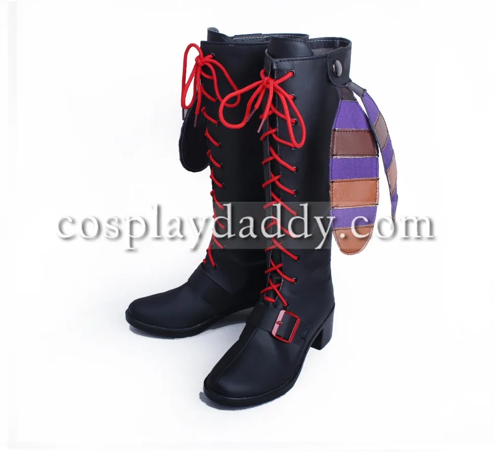 

The End of School Yaesakura Black Long Halloween Cosplay Boots S008