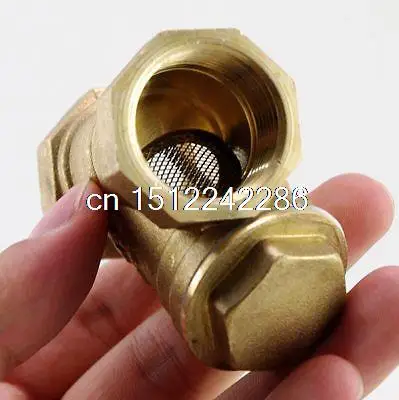 1/2" Female BSPP Brass Type Y Strainer With Plug Valve Connector Fitting