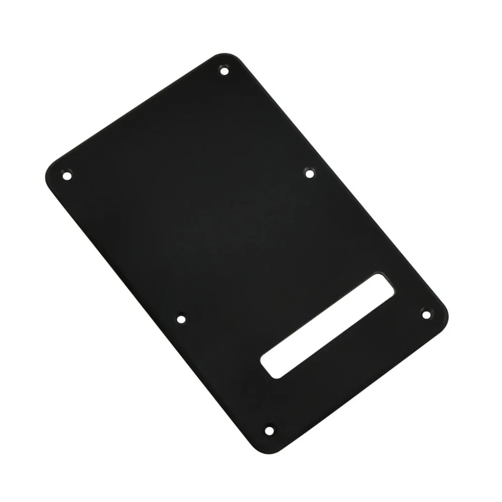 NEW Black 1Ply ST Guitar Back Plate Tremolo Cover Scratch Plate with Screws