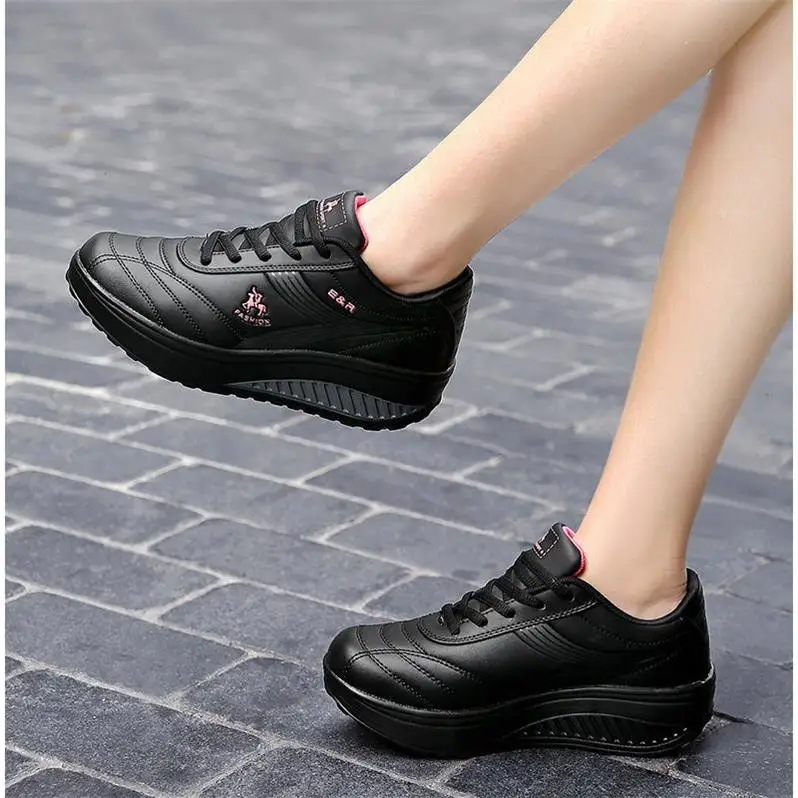 Waterproof Travel Women Platform Casual Shoes Spring Thick Bottom Increased Casual Sneakers Ladies Flats Shoes