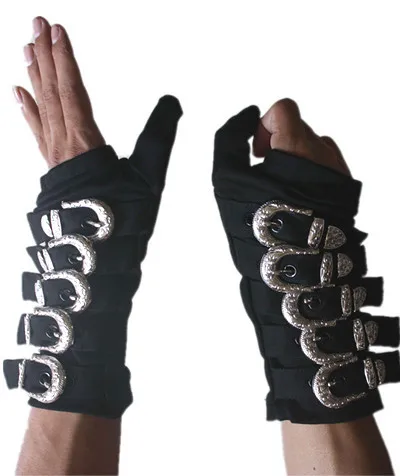 Rare Michael Jackson Bad Black Armbrace Glove Metal Black Buckle Alloy for Impersonator