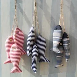 3pcs/lot Mediterranean Creative Handmade Cloth Set Fish Small Fish String Decoration Pendant Wall Art Hanging Decoration MP 010
