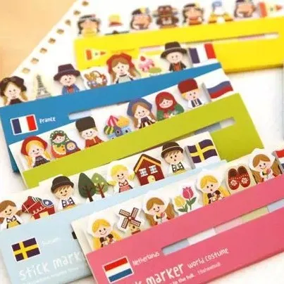 17 Pcs  Exotic Girl Sitting In a Row N Times Stickers /Decorative Sticky Notes/Scratch/Notepad/Memo Pad/Children Gift