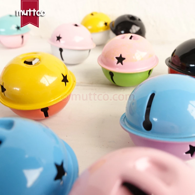 Retailing MOQ 1PC iron Candy Color Bell Dog Diameter 4.5cm Small Bell colourful dog bell DTB-001