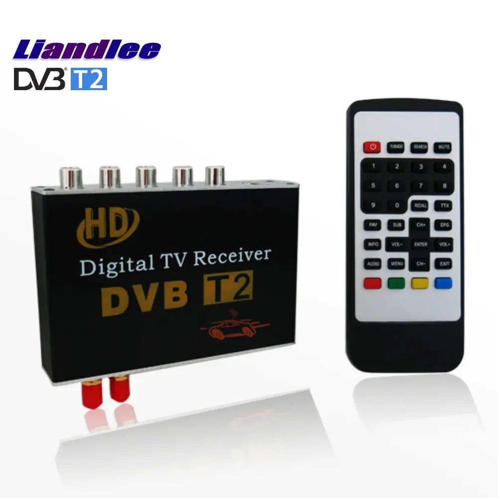 For Colombia, Russia, UK HD Car Digital TV Receiver Host Mobile Turner Box Two Antenna / DVB-T2-M-718