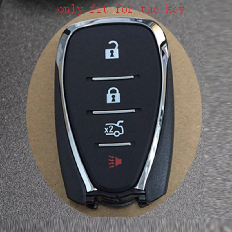 ZAD Silicone Car Key Cover Case FOB For Chevrolet Cruze 2016 Malibu XL Camaro Smart 3 button Remote Key Case Jacket