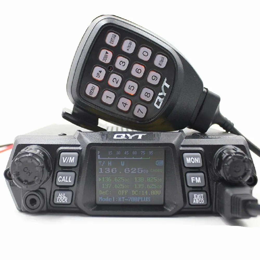 100 Watts Super High Power QYT KT-780 Plus VHF136-174mhz Car Radio/Mobile Transceiver KT780 200channels Long range communication