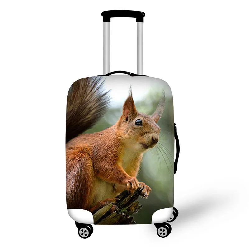 squirrel print Women Travel Waterproof Bags Luggage Cover Elastic Stretch Protect Suitcase Covers Apply to 18''-30'' Case